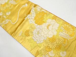 アンティーク　花車模様織り出し袋帯（着用可）